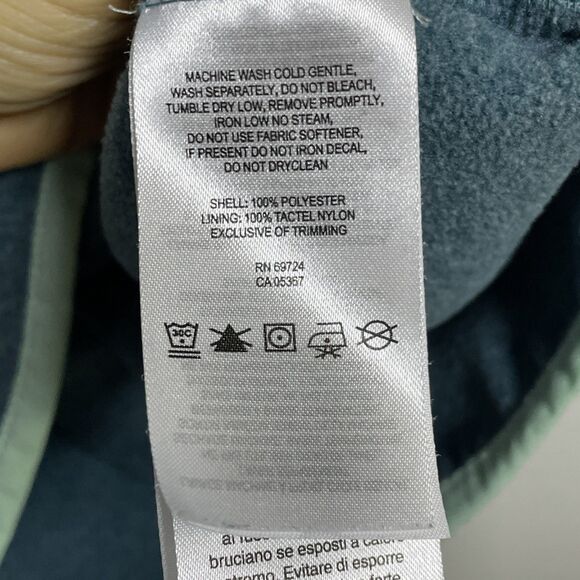 Columbia Mountain Side Pullover Fleece Women's Size XS Snap Blue & Green - Picture 8 of 9